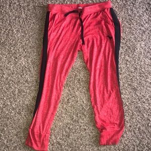 Red and Black Victoria Secret Pink Joggers